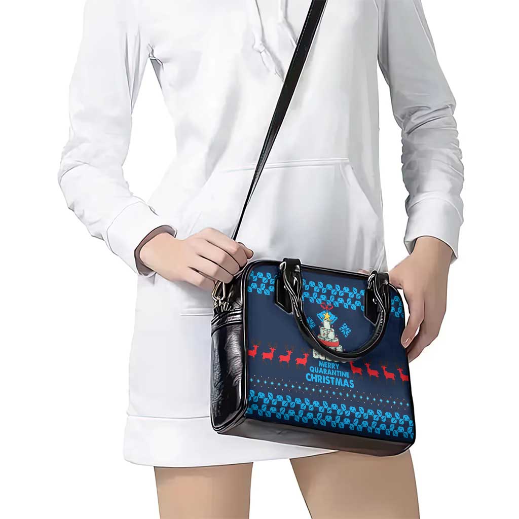 Merry Quarantine Christmas Shoulder Handbag Xmas Holiday Patterns - Wonder Print Shop
