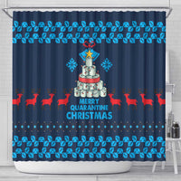 Merry Quarantine Christmas Shower Curtain Xmas Holiday Patterns - Wonder Print Shop