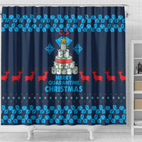 Merry Quarantine Christmas Shower Curtain Xmas Holiday Patterns - Wonder Print Shop