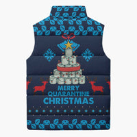 Merry Quarantine Christmas Sleeveless Puffer Jacket Xmas Holiday Patterns - Wonder Print Shop