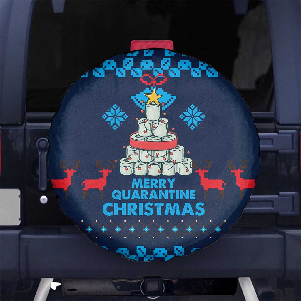 Merry Quarantine Christmas Spare Tire Cover Xmas Holiday Patterns - Wonder Print Shop