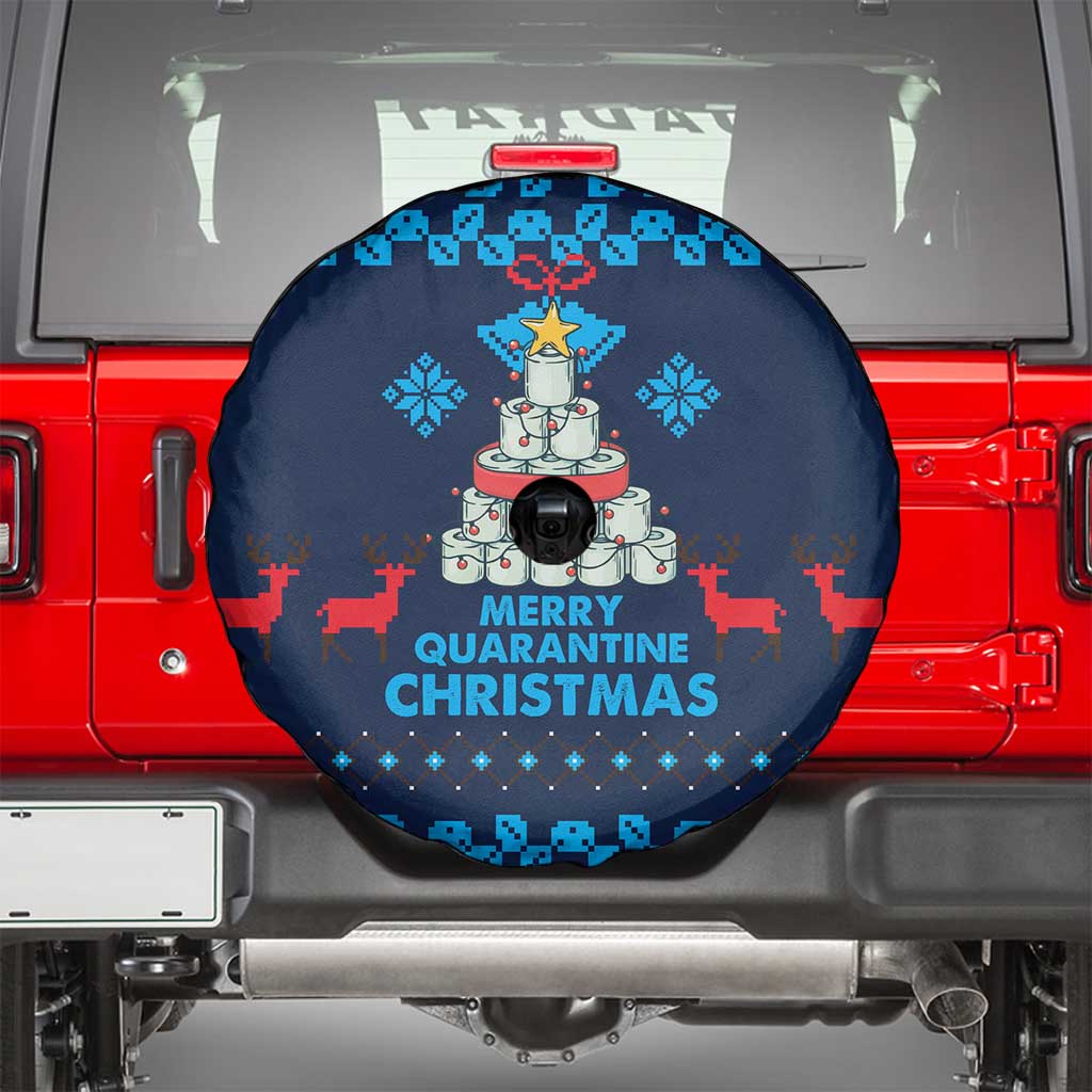 Merry Quarantine Christmas Spare Tire Cover Xmas Holiday Patterns - Wonder Print Shop