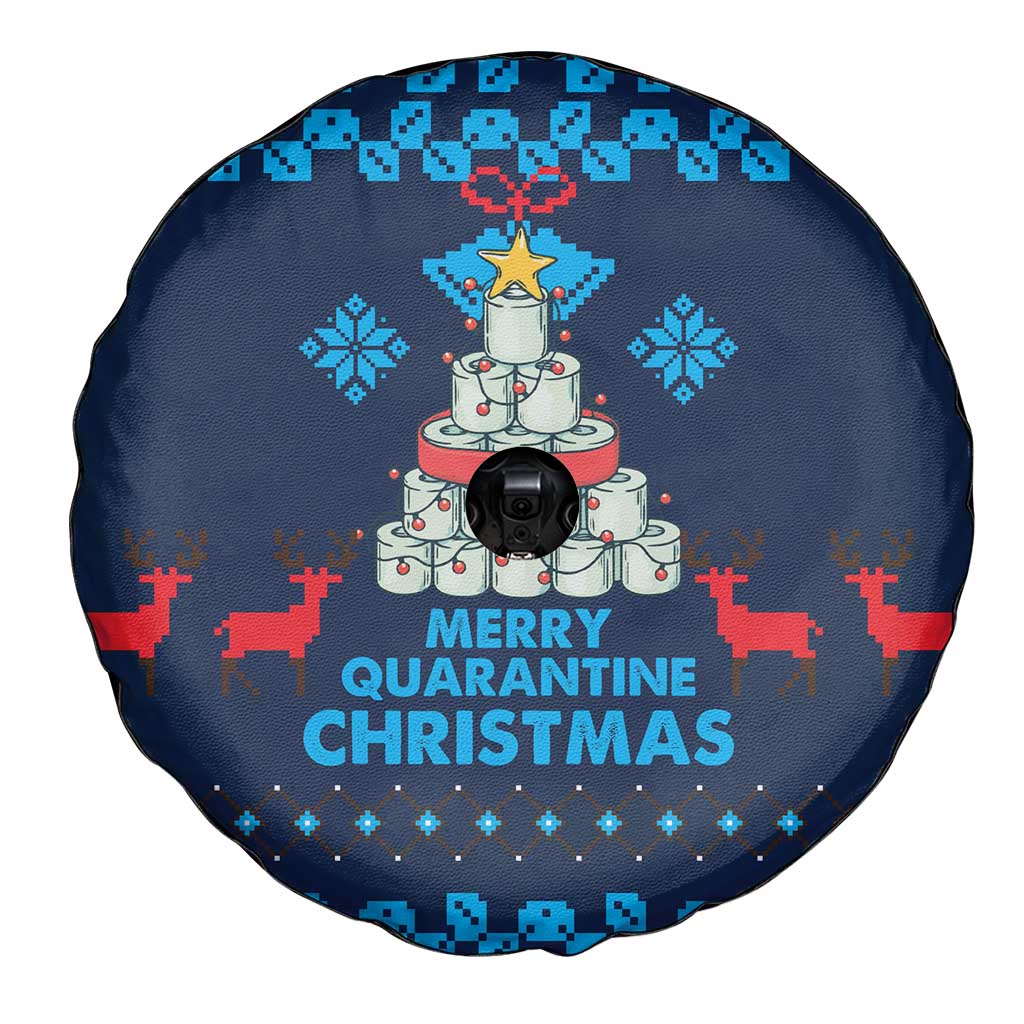 Merry Quarantine Christmas Spare Tire Cover Xmas Holiday Patterns - Wonder Print Shop