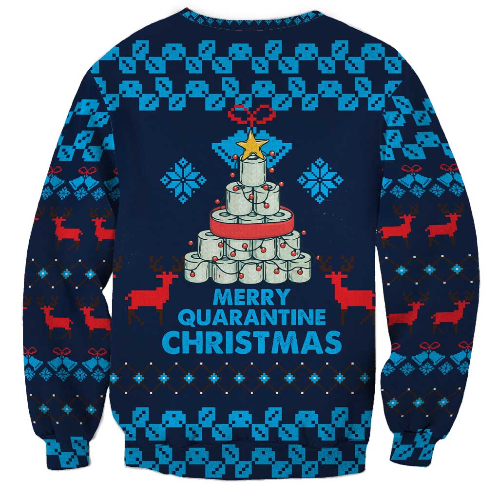 Merry Quarantine Christmas Sweatshirt Xmas Holiday Patterns - Wonder Print Shop