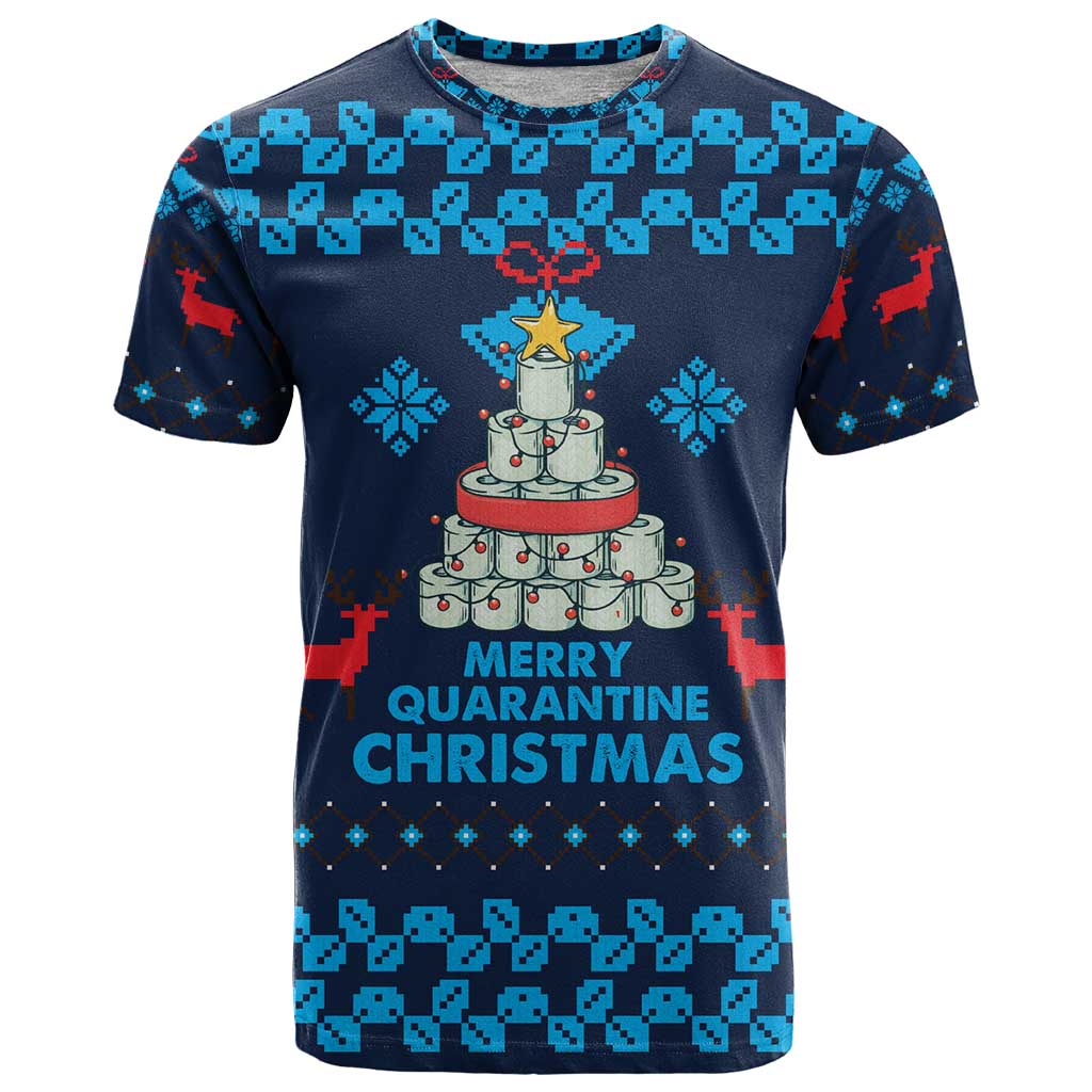Merry Quarantine Christmas T Shirt Xmas Holiday Patterns - Wonder Print Shop