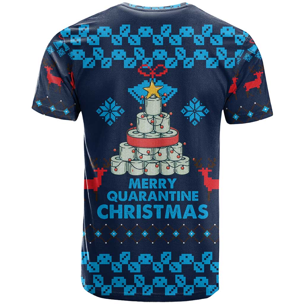 Merry Quarantine Christmas T Shirt Xmas Holiday Patterns - Wonder Print Shop