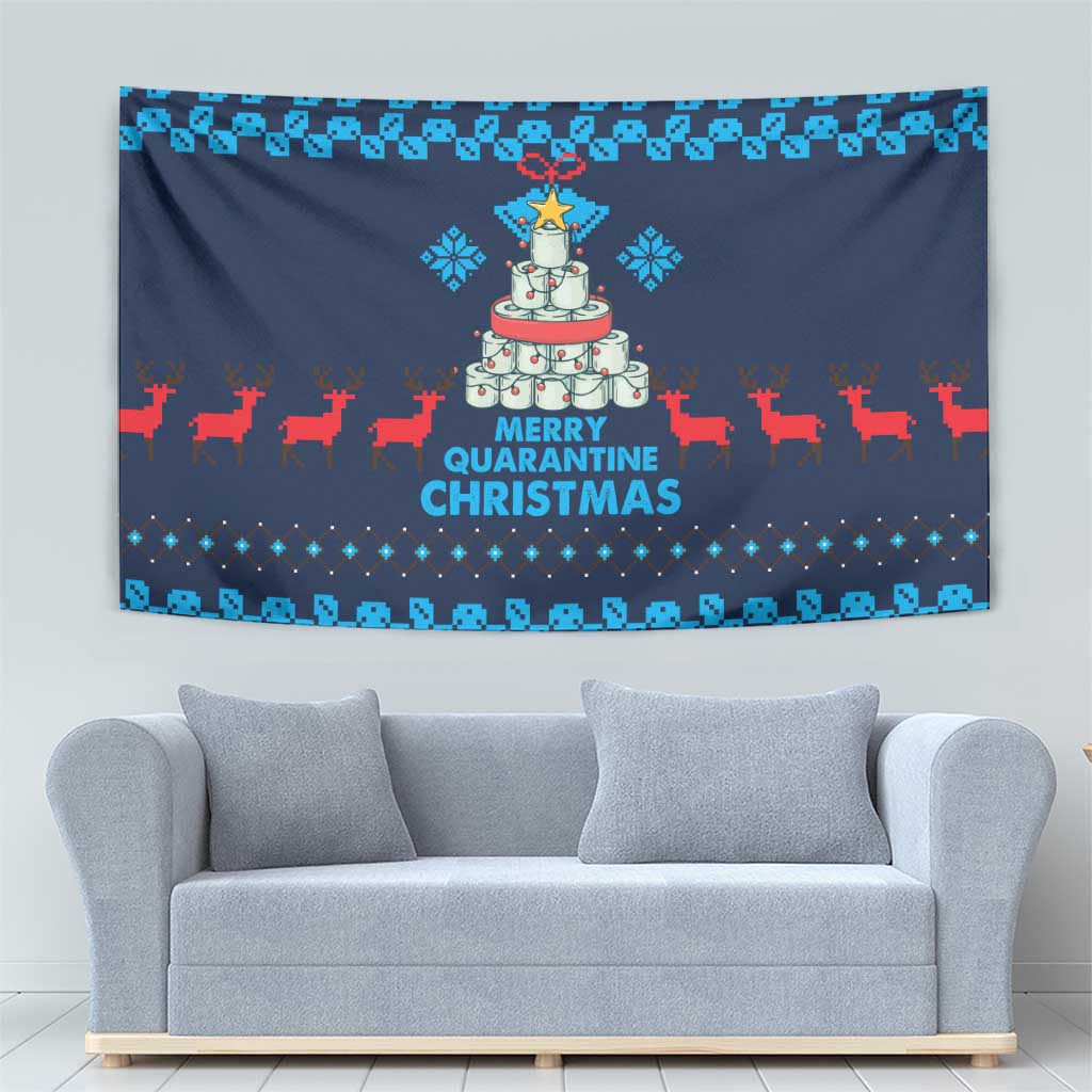 Merry Quarantine Christmas Tapestry Xmas Holiday Patterns - Wonder Print Shop
