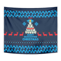 Merry Quarantine Christmas Tapestry Xmas Holiday Patterns - Wonder Print Shop