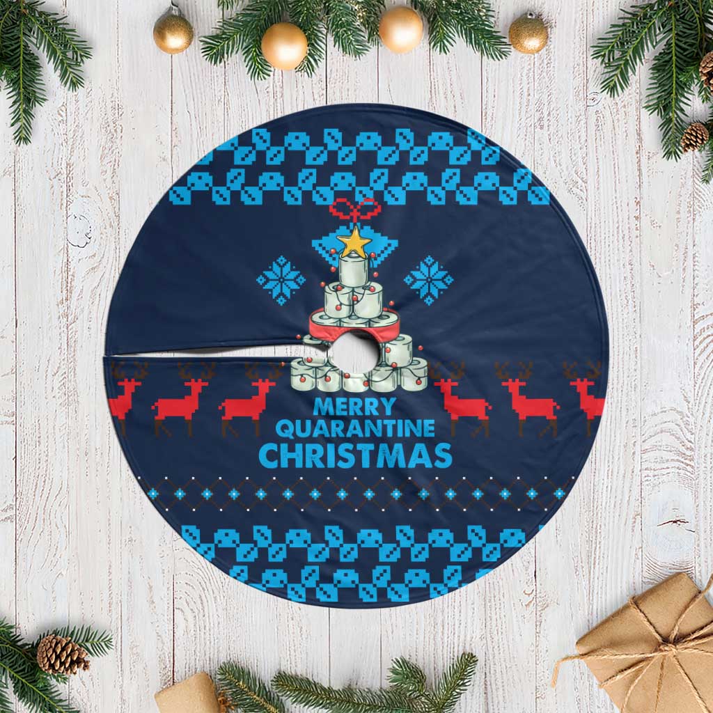 Merry Quarantine Christmas Tree Skirt Xmas Holiday Patterns - Wonder Print Shop