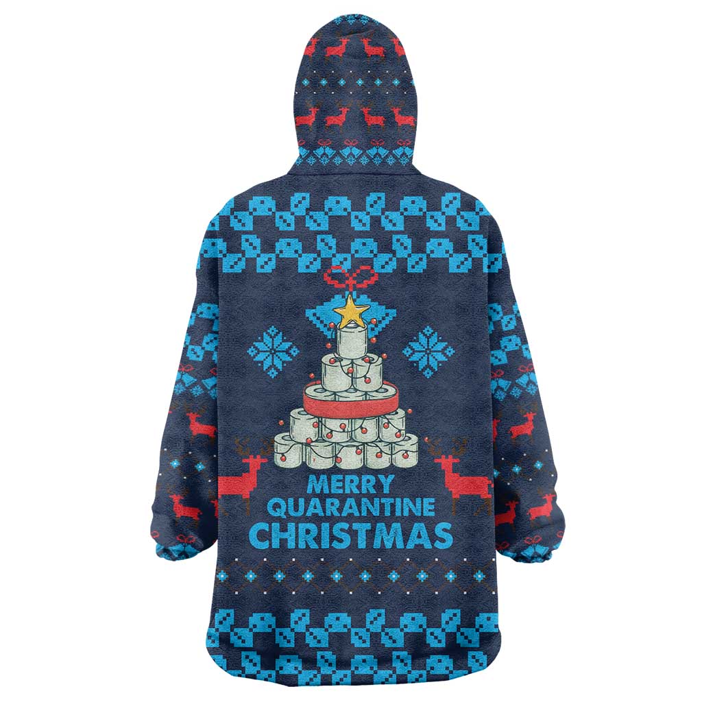Merry Quarantine Christmas Wearable Blanket Hoodie Xmas Holiday Patterns - Wonder Print Shop
