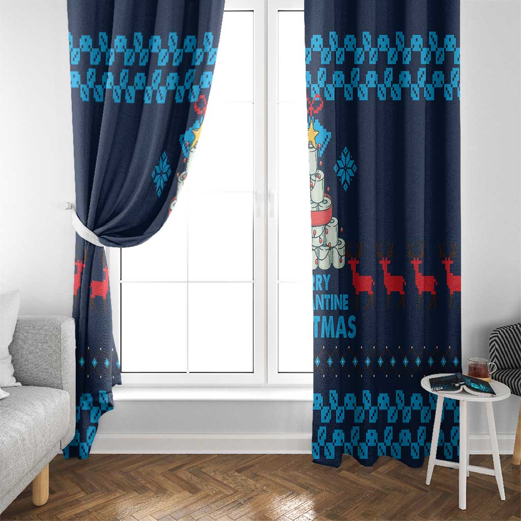 Merry Quarantine Christmas Window Curtain Xmas Holiday Patterns - Wonder Print Shop