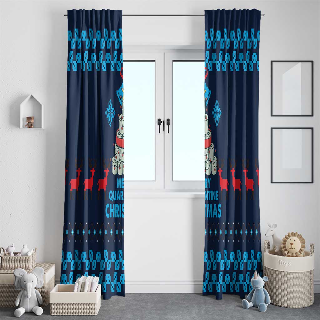 Merry Quarantine Christmas Window Curtain Xmas Holiday Patterns - Wonder Print Shop