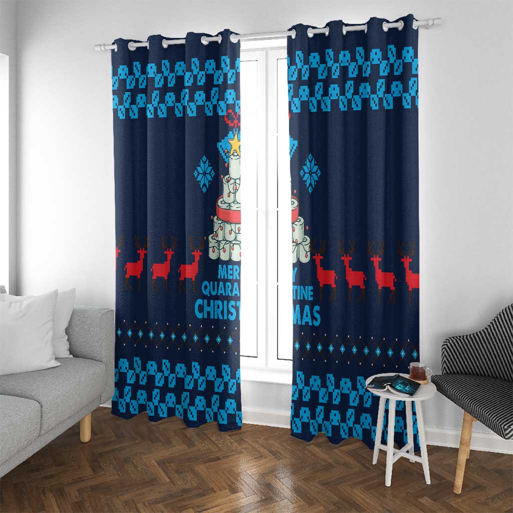 Merry Quarantine Christmas Window Curtain Xmas Holiday Patterns - Wonder Print Shop