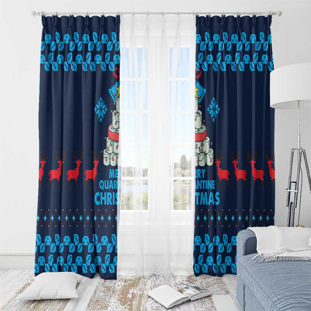 Merry Quarantine Christmas Window Curtain Xmas Holiday Patterns - Wonder Print Shop