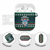 Merry Sharkmas Christmas AirPods Case Xmas Holiday Patterns - Wonder Print Shop