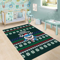 Merry Sharkmas Christmas Area Rug Xmas Holiday Patterns - Wonder Print Shop