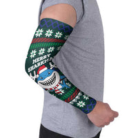 Merry Sharkmas Christmas Arm Sleeves Xmas Holiday Patterns - Wonder Print Shop