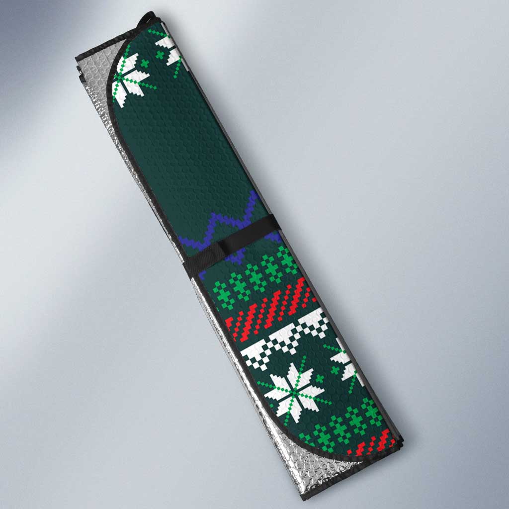 Merry Sharkmas Christmas Auto Sun Shade Xmas Holiday Patterns - Wonder Print Shop