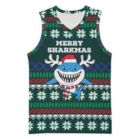 Merry Sharkmas Christmas Basketball Jersey Xmas Holiday Patterns - Wonder Print Shop