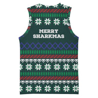 Merry Sharkmas Christmas Basketball Jersey Xmas Holiday Patterns - Wonder Print Shop