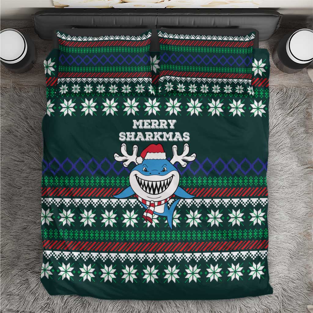 Merry Sharkmas Christmas Bedding Set Xmas Holiday Patterns - Wonder Print Shop