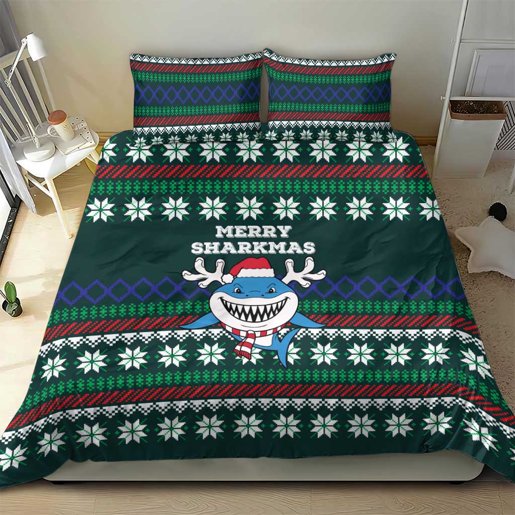 Merry Sharkmas Christmas Bedding Set Xmas Holiday Patterns - Wonder Print Shop