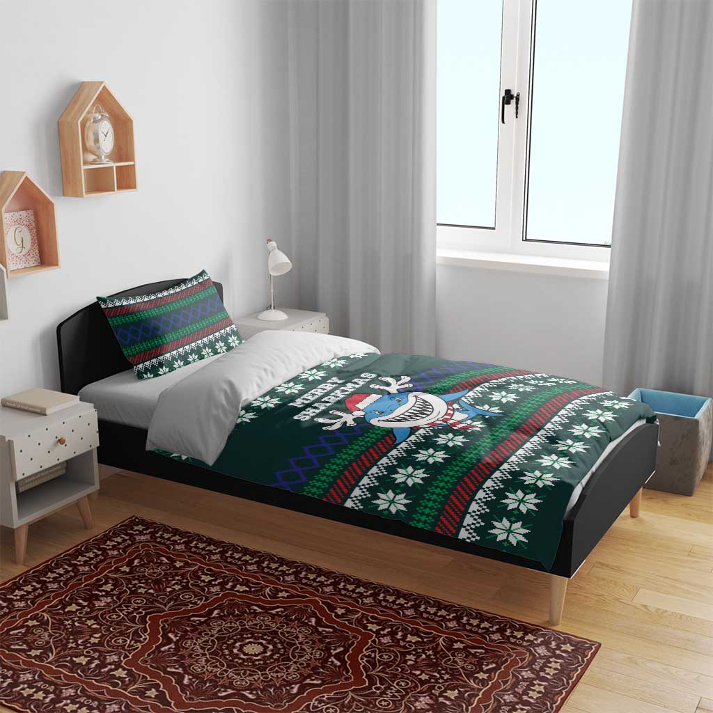 Merry Sharkmas Christmas Bedding Set Xmas Holiday Patterns - Wonder Print Shop