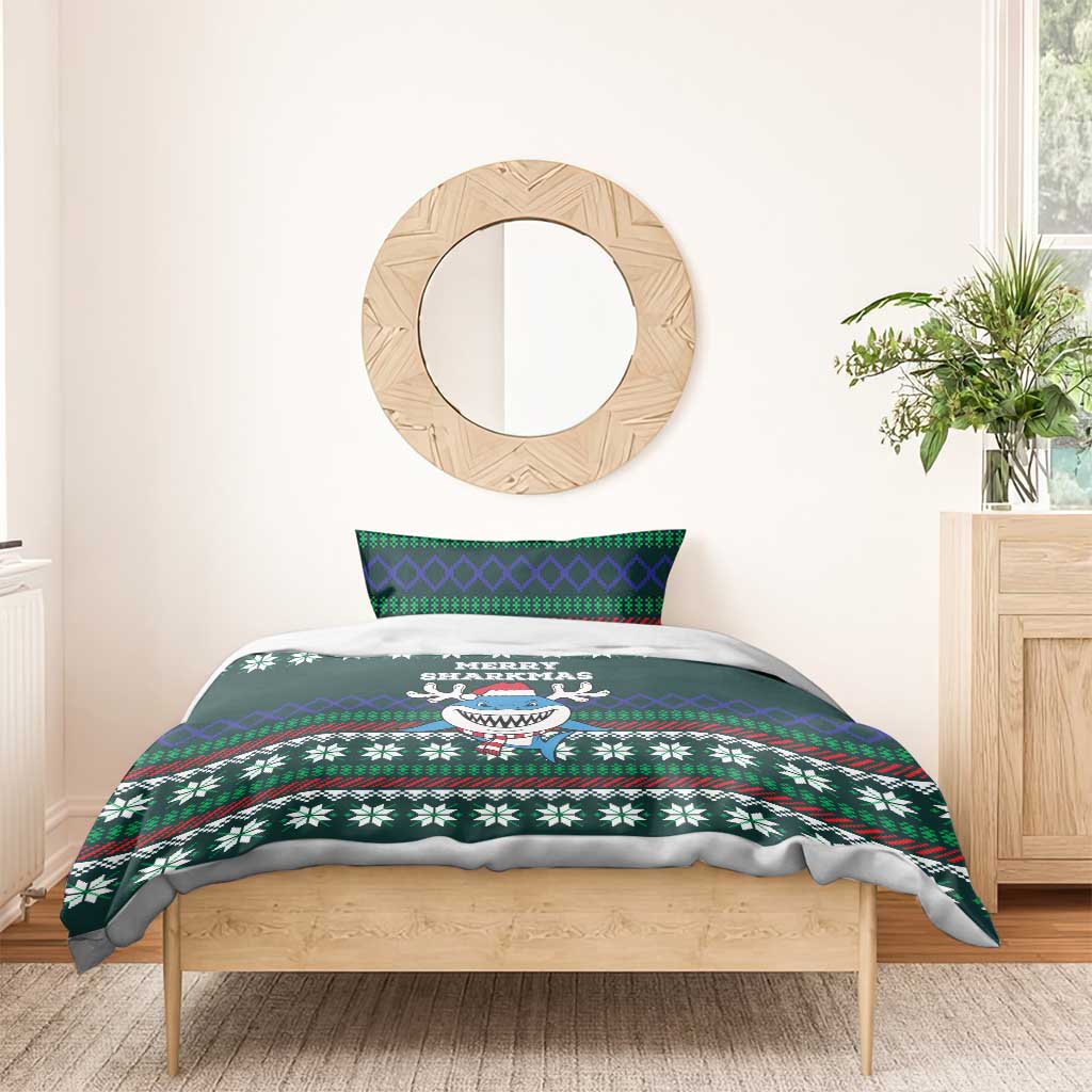 Merry Sharkmas Christmas Bedding Set Xmas Holiday Patterns - Wonder Print Shop