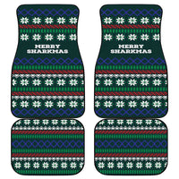Merry Sharkmas Christmas Car Mats Xmas Holiday Patterns - Wonder Print Shop