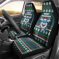 Merry Sharkmas Christmas Car Seat Cover Xmas Holiday Patterns - Wonder Print Shop