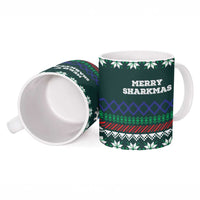 Merry Sharkmas Christmas Ceramic Mug Xmas Holiday Patterns - Wonder Print Shop