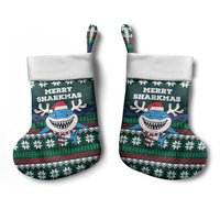 Merry Sharkmas Christmas Stocking Xmas Holiday Patterns - Wonder Print Shop