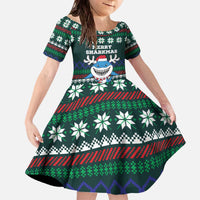 Merry Sharkmas Christmas Family Matching Off The Shoulder Long Sleeve Dress and Hawaiian Shirt Xmas Holiday Patterns - Wonder Print Shop