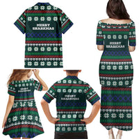 Merry Sharkmas Christmas Family Matching Puletasi and Hawaiian Shirt Xmas Holiday Patterns - Wonder Print Shop