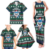 Merry Sharkmas Christmas Family Matching Tank Maxi Dress and Hawaiian Shirt Xmas Holiday Patterns - Wonder Print Shop