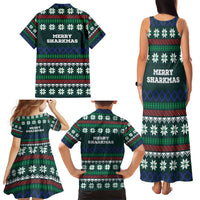 Merry Sharkmas Christmas Family Matching Tank Maxi Dress and Hawaiian Shirt Xmas Holiday Patterns - Wonder Print Shop
