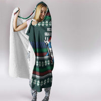 Merry Sharkmas Christmas Hooded Blanket Xmas Holiday Patterns - Wonder Print Shop