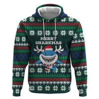 Merry Sharkmas Christmas Hoodie Xmas Holiday Patterns - Wonder Print Shop