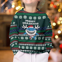 Merry Sharkmas Christmas Kid Ugly Christmas Sweater Xmas Holiday Patterns - Wonder Print Shop