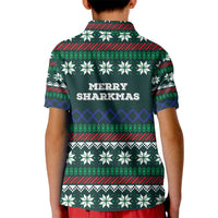 Merry Sharkmas Christmas Kid Polo Shirt Xmas Holiday Patterns - Wonder Print Shop