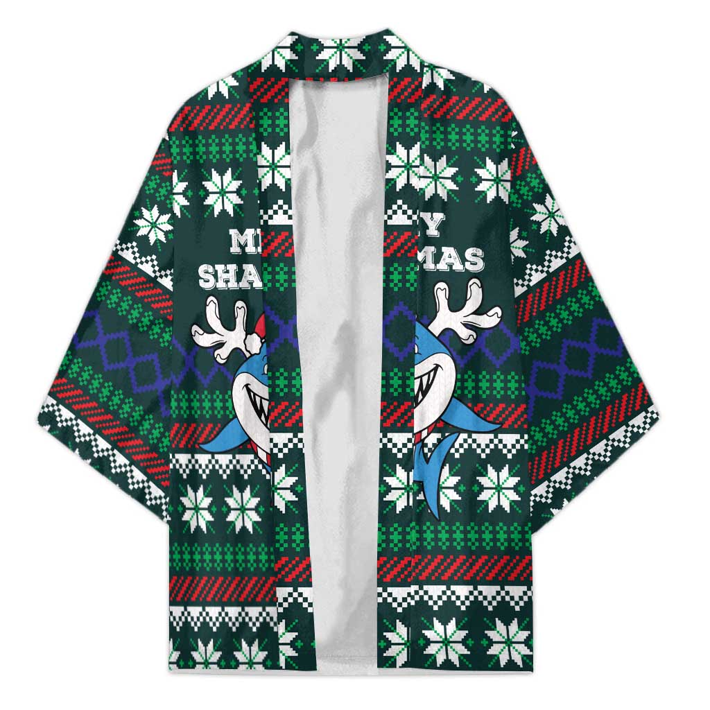 Merry Sharkmas Christmas Kimono Xmas Holiday Patterns - Wonder Print Shop