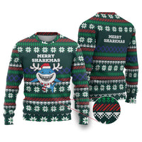 Merry Sharkmas Christmas Ugly Christmas Sweater Xmas Holiday Patterns - Wonder Print Shop