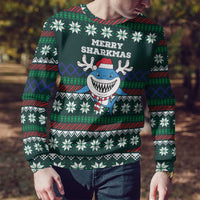 Merry Sharkmas Christmas Ugly Christmas Sweater Xmas Holiday Patterns - Wonder Print Shop