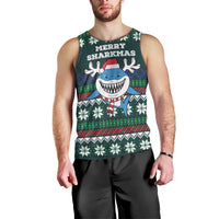 Merry Sharkmas Christmas Men Tank Top Xmas Holiday Patterns - Wonder Print Shop