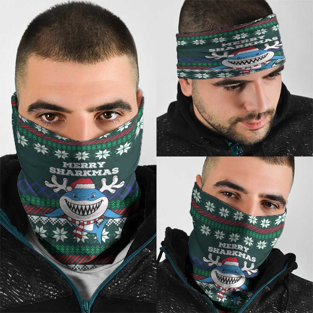 Merry Sharkmas Christmas Neck Gaiter Xmas Holiday Patterns - Wonder Print Shop