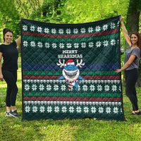 Merry Sharkmas Christmas Quilt Xmas Holiday Patterns - Wonder Print Shop