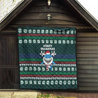 Merry Sharkmas Christmas Quilt Xmas Holiday Patterns - Wonder Print Shop