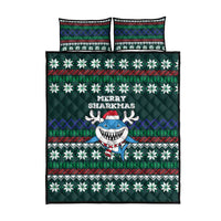 Merry Sharkmas Christmas Quilt Bed Set Xmas Holiday Patterns - Wonder Print Shop