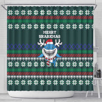 Merry Sharkmas Christmas Shower Curtain Xmas Holiday Patterns - Wonder Print Shop