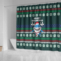 Merry Sharkmas Christmas Shower Curtain Xmas Holiday Patterns - Wonder Print Shop
